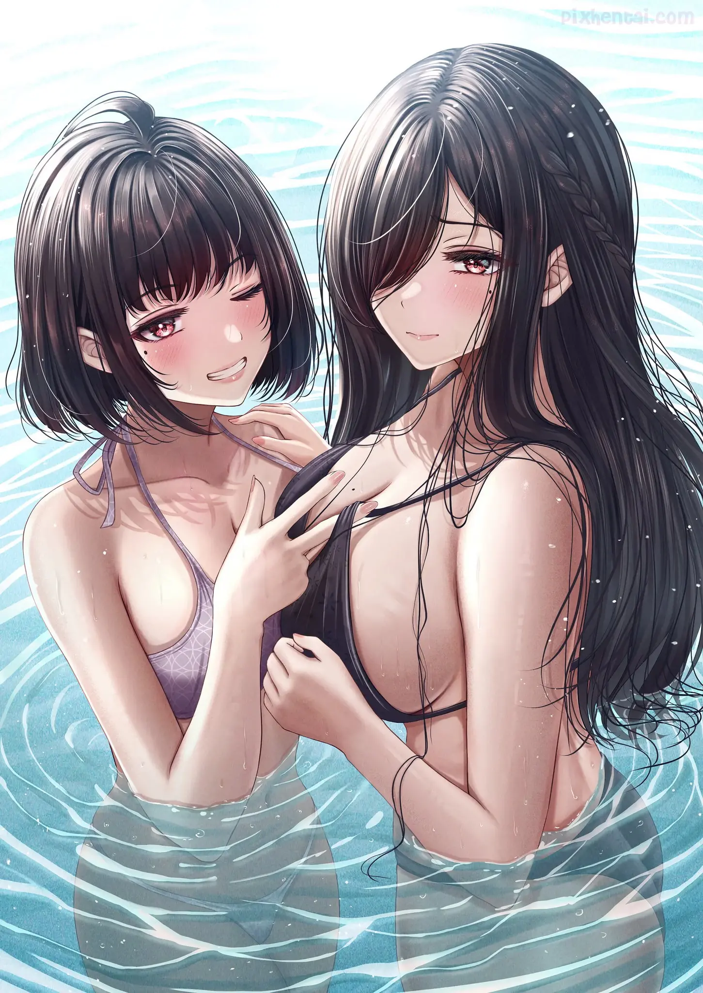 Komik hentai xxx manga sex bokep Having Sex With A Large Age Gap Black-Haired Sisters 39